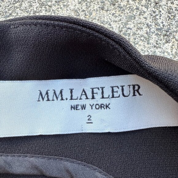 MM LaFleur Sarah Dress Womens 2 Black Minimal Office Business Career Sheath - Picture 7 of 13